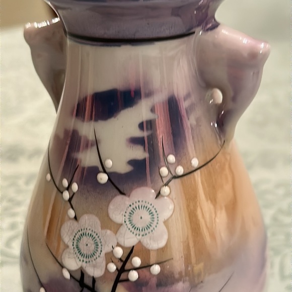 Cherry Blossom purple and peach Lusterware Vase - Picture 2 of 8